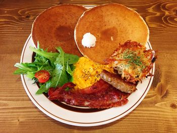 Close-up of food served in plate