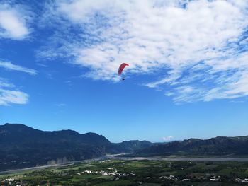 Scenic view of mountain against sky