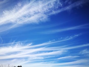 Low angle view of blue sky