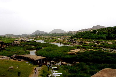 Scenic view of village