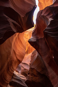 Low angle view of rock formation