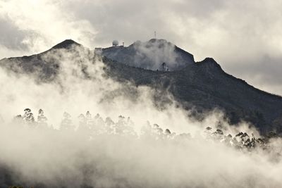 Low angle view of mountain against sky