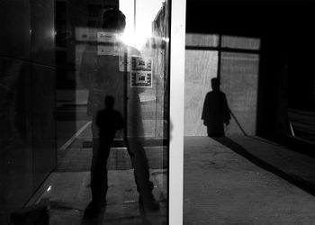 Woman walking in city