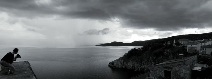 Panoramic view of sea against sky