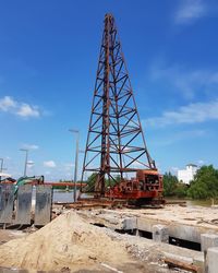 Construction site against sky