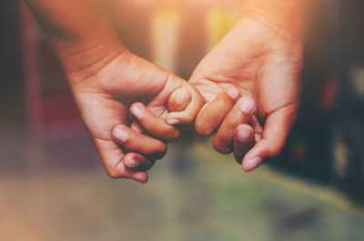 Close-up of baby hands