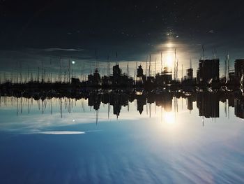 Reflection of trees in water