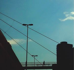 Low angle view of built structure against blue sky