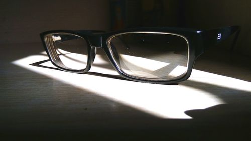 Close-up of reflection on mirror