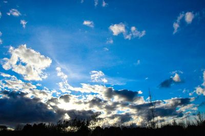 Low angle view of cloudy sky