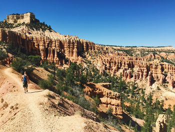 Scenic view of rock formations against sky