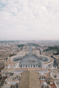 High angle view of city