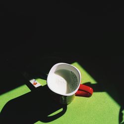 Coffee cup on table