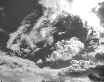 Low angle view of cloudy sky