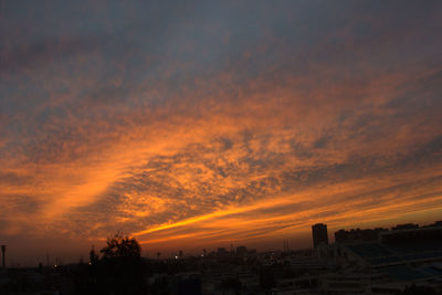 Dramatic sky at sunset