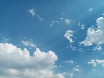 Low angle view of clouds in sky