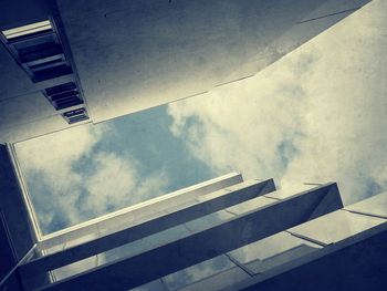 Low angle view of modern building against sky