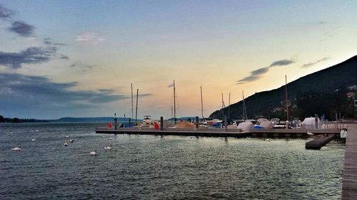 Boats in sea