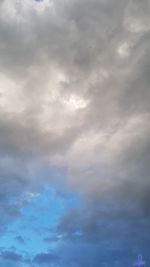 Low angle view of clouds in sky