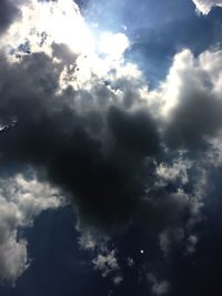 Low angle view of clouds in sky