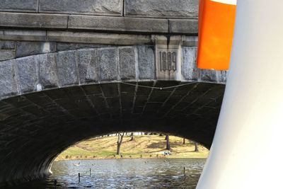 Bridge over river in city