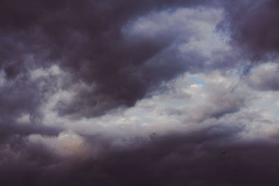 Low angle view of clouds in sky