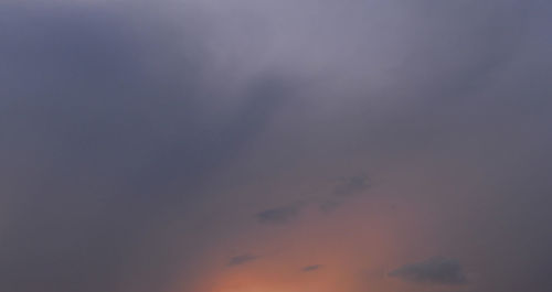 Low angle view of sky at sunset