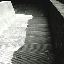 High angle view of stairs