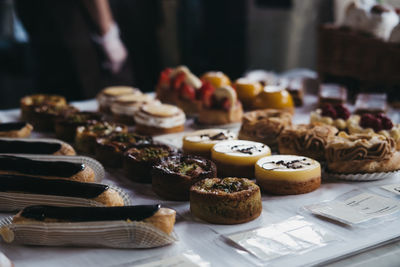 Close-up of cake on table