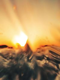 Close-up of orange sunset sky