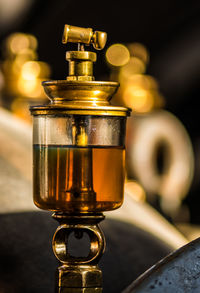 Close-up of wine glass on table