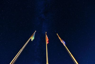 Low angle view of moon at night