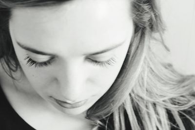Close-up portrait of young woman