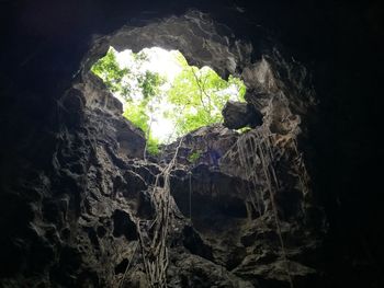 Low angle view of cave