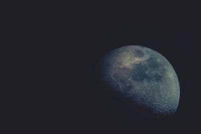 Close-up of moon against sky at night