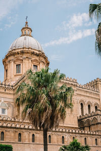 Low angle view of historic building against sky