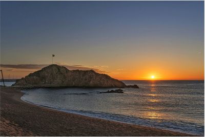 View of sea at sunset