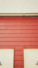 Close-up of red brick wall