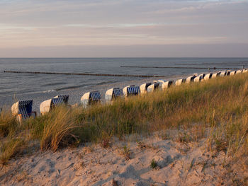 Sundown at the beach of zingst