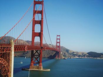 Golden gate bridge against sky