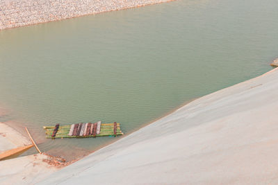 High angle view of beach