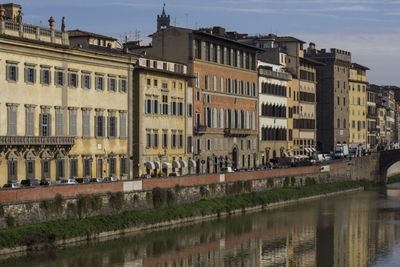 Reflection of buildings in city