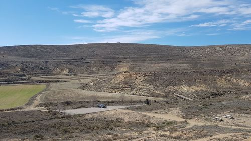 Scenic view of desert against sky