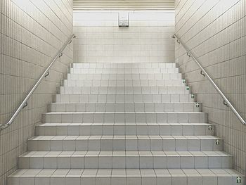 High angle view of staircase