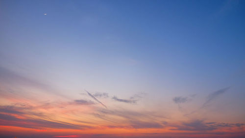 Low angle view of sky during sunset