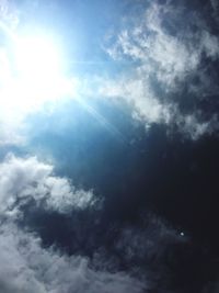 Low angle view of cloudy sky