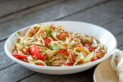 Close-up of salad served in bowl