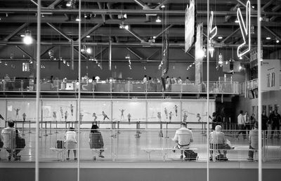 Group of people in shopping mall