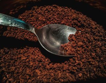 High angle view of chocolate in container