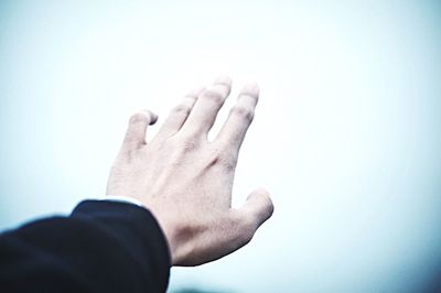 Close-up of human hand